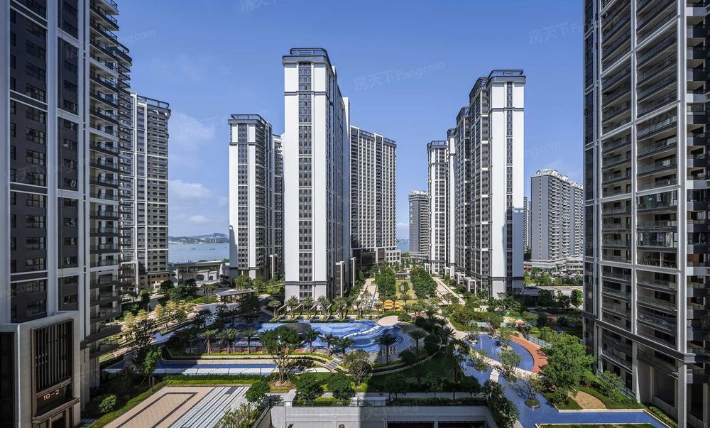 海璟天翡正面全海景中空三层复式赠送50平私人大露台