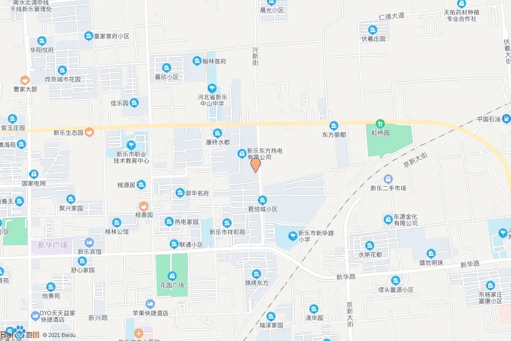 新乐市何家庄小庄，兴新街西侧地块交通图