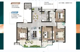 星辰·奥园4室2厅1厨2卫建面130.00㎡