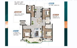 星辰·奥园4室2厅1厨2卫建面131.00㎡