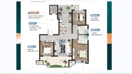 星辰·奥园3室2厅1厨2卫建面120.00㎡