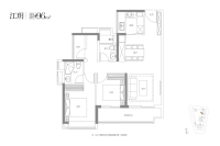 1栋建面约96㎡江玥户型