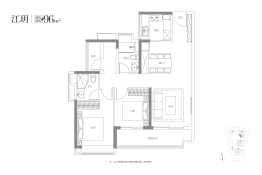 越秀·江海潮鸣3室2厅1厨2卫建面96.00㎡