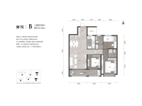 B户型122㎡三室两厅两卫-澜悦