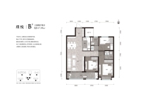 B’户型117㎡三室两厅两卫-璞悦