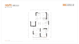 华侨城国际小镇·水岸8号3室2厅1厨1卫建面95.00㎡