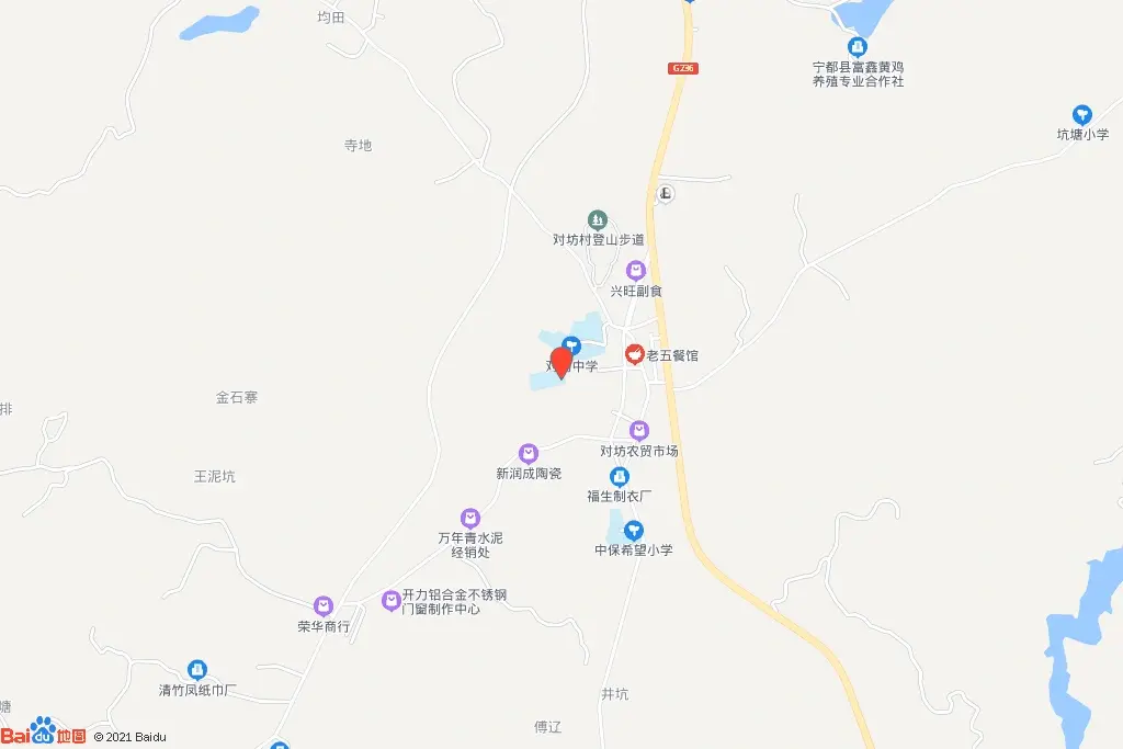 对坊粮管所(圩镇)用地交通图