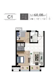 民生 · 文旅城2室1厅1厨1卫建面60.08㎡