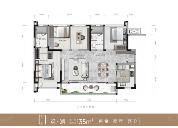 电建德商·泷悦天玺户型图