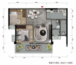 金满庭2室2厅1厨1卫建面75.00㎡