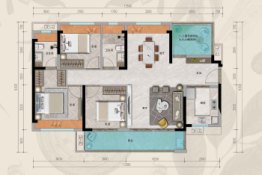 佳兆业东江新城3室2厅1厨2卫建面115.0㎡
