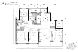 大和·玖越4室2厅1厨2卫建面149.56㎡