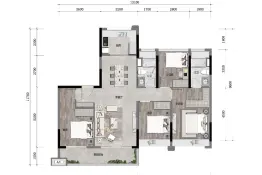 龙光·玖誉台4室2厅1厨2卫建面126.9㎡