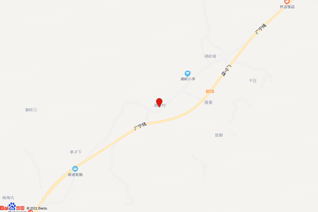 石上粮管所湖岭库点用地交通图
