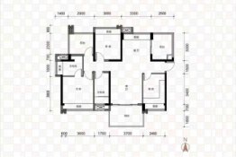 丰谷天玺2室2厅1厨2卫建面111.00㎡