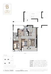 长住·秋时皓月府3室2厅1厨2卫建面102.00㎡