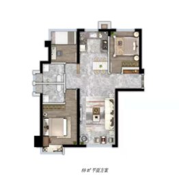 翔安后村TOD·璞安3室2厅1厨2卫建面89.00㎡