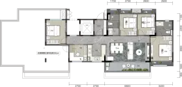 中海神州半岛4室2厅1厨2卫建面121.0㎡