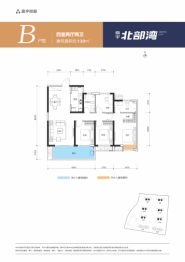 嘉宇悦江天4室2厅1厨2卫建面130.00㎡