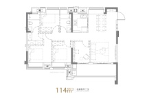 榕发北源云筑114㎡户型图