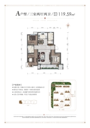 翡翠公园3室2厅1厨2卫建面119.59㎡