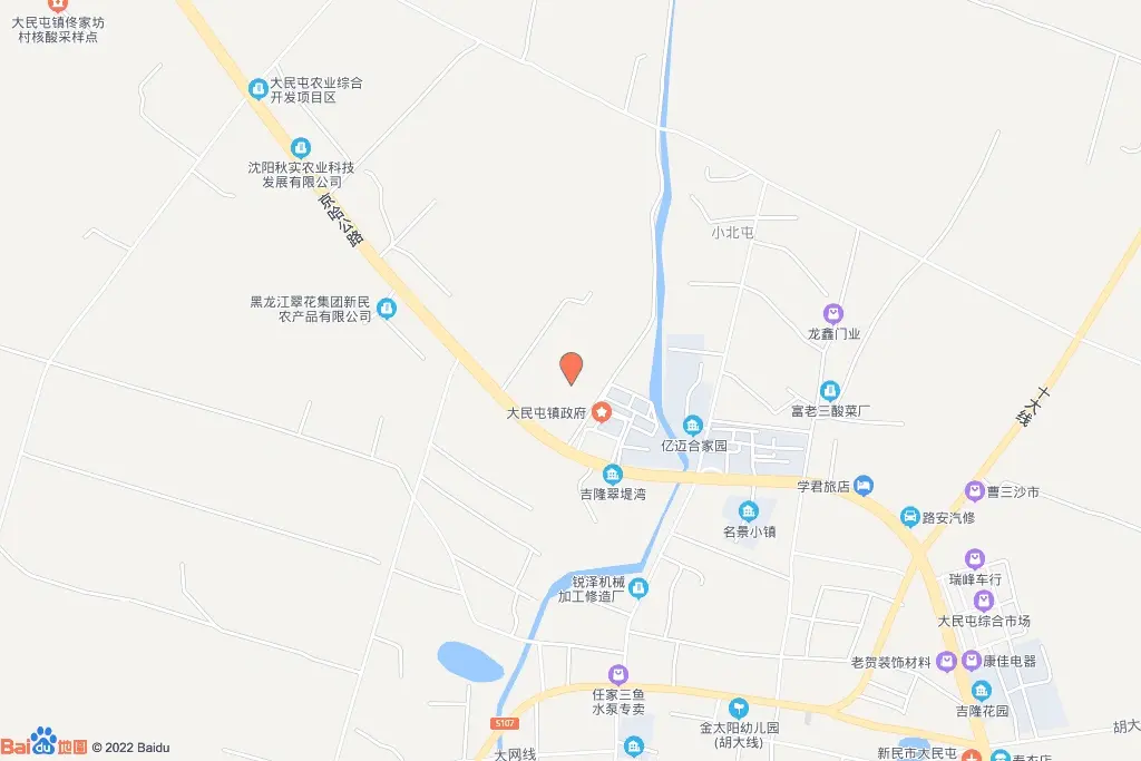 新民市大民屯镇2022-030地块交通图