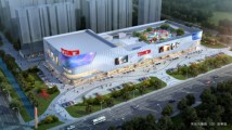 九龙港商业水街02项目鸟瞰图（日）效果图