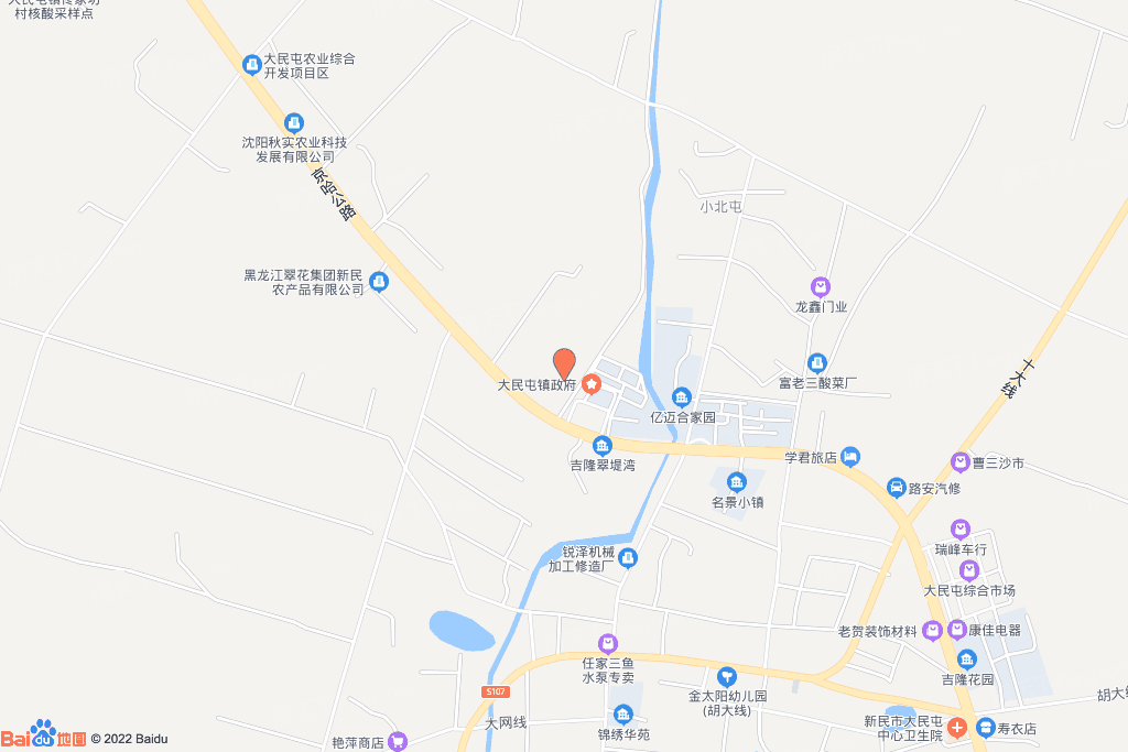 新民市大民屯镇2022-029地块交通图
