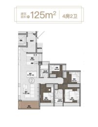 越秀琶洲南TOD4室2厅1厨2卫建面125.00㎡