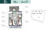 D户型-建面约119㎡