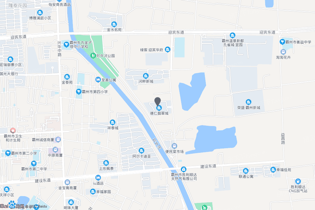霸州市霸州镇王铁脸村、东关二街地块交通图