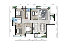 公园壹号4室2厅1厨2卫建面202.00㎡