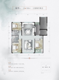 华脉大宁府3室2厅1厨2卫建面155.00㎡