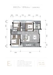 康田星樾3室2厅1厨2卫建面98.64㎡