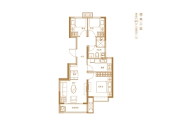 新御峰3室2厅1厨1卫建面89.00㎡