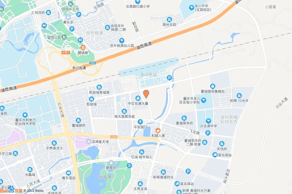 永川会展中心西侧交通图
