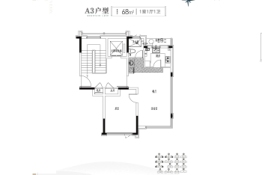 太子山养心谷1室1厅1厨1卫建面68.00㎡