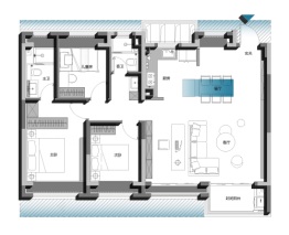 中国铁建·星樾云涧3室2厅1厨2卫建面129.00㎡