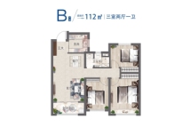 水岸樾园3室2厅1卫112㎡B户型