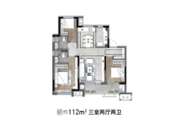 龙湖学樘府3室2厅1厨2卫建面112.00㎡