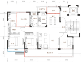 金鹏天著4室2厅1厨2卫建面140.00㎡