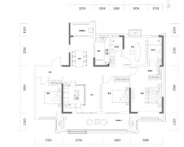 中丞·时代誉峯4室2厅1厨2卫建面165.00㎡