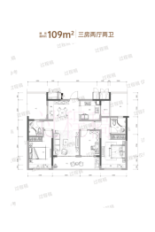 欣翠里3室2厅1厨2卫建面109.00㎡