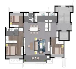 阅茗轩洋房3室2厅2厨2卫建面128.00㎡