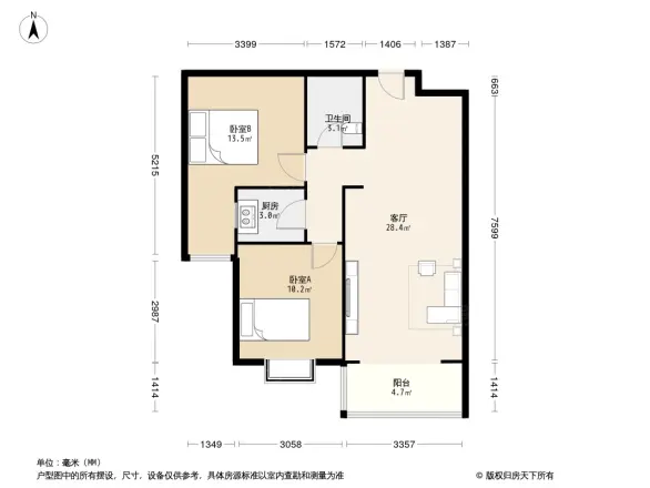 西山绿岛户型图