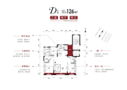 力众·华樾3室2厅1厨2卫建面126.00㎡