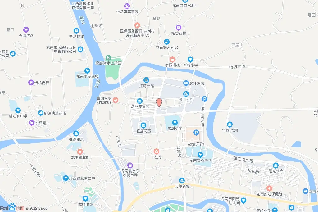 龙南市黄米坝安置区97号交通图
