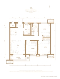 万科翡翠书院3室2厅1厨1卫建面99.00㎡