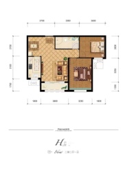 合美·帝宝壹號2室2厅1厨1卫建面86.00㎡