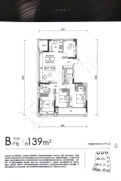 芳翠锦绣府4室2厅1厨2卫建面139.00㎡